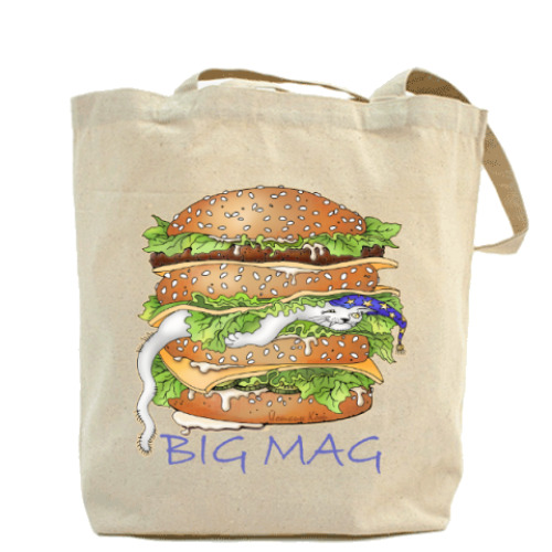 Сумка шоппер с принтом Биг Маг