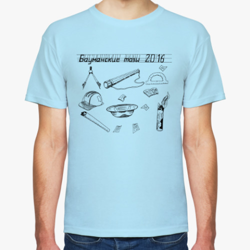 Футболка с принтом Бауманские тазы