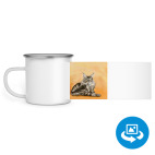 Кружка металлическая белая (круговая запечатка)