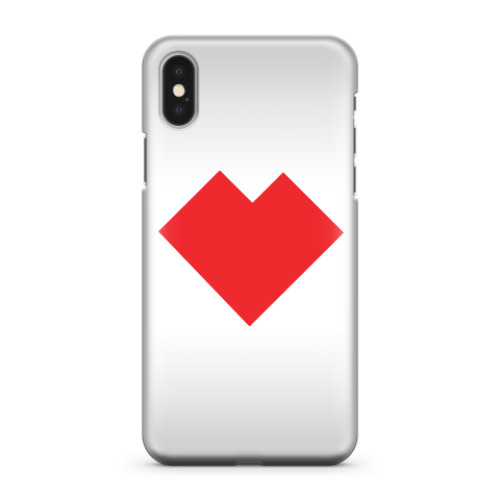 Чехол для iPhone X Сердце танграм