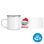 Кружка металлическая белая (круговая запечатка)