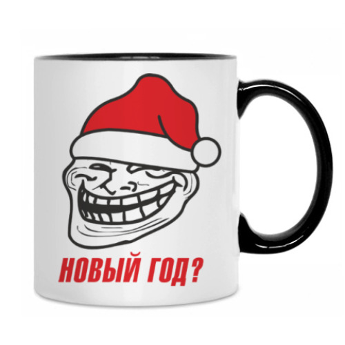 Кружка с принтом Новый год?