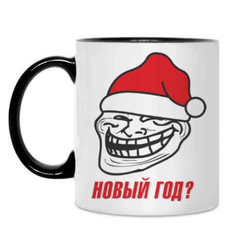 Кружка с принтом Новый год?