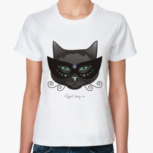 Классическая футболка с принтом  Маска