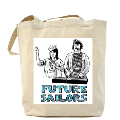 Сумка шоппер с принтом FUTURE SAILORS