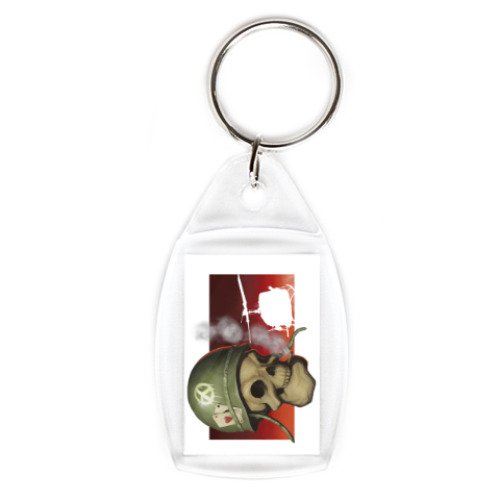 Брелок с принтом Солдат_Череп