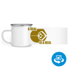 Кружка металлическая белая (круговая запечатка)