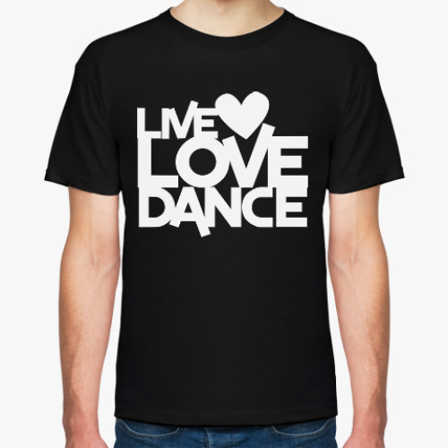 Футболка с принтом Live Love Dance
