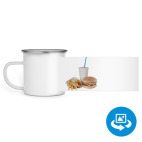 Кружка металлическая белая (круговая запечатка)