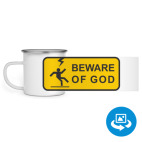 Кружка металлическая белая (круговая запечатка)