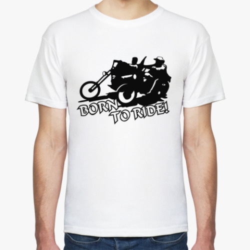 Футболка с принтом Born to ride