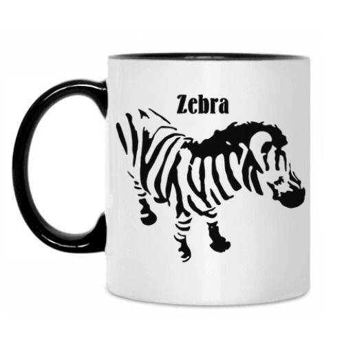 Кружка с принтом Zebra