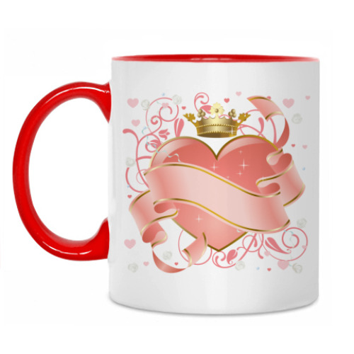 Кружка с принтом Сердце принцессы