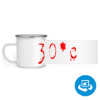 Кружка металлическая белая (круговая запечатка)