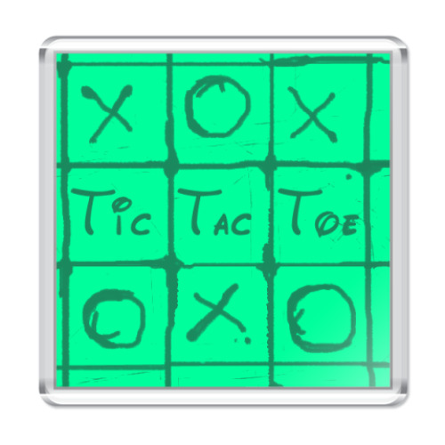 Магнит с принтом крестики-нолики