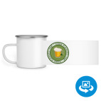 Кружка металлическая белая (круговая запечатка)