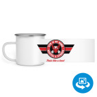 Кружка металлическая белая (круговая запечатка)