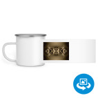 Кружка металлическая белая (круговая запечатка)