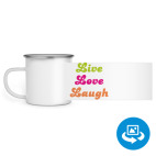 Кружка металлическая белая (круговая запечатка)