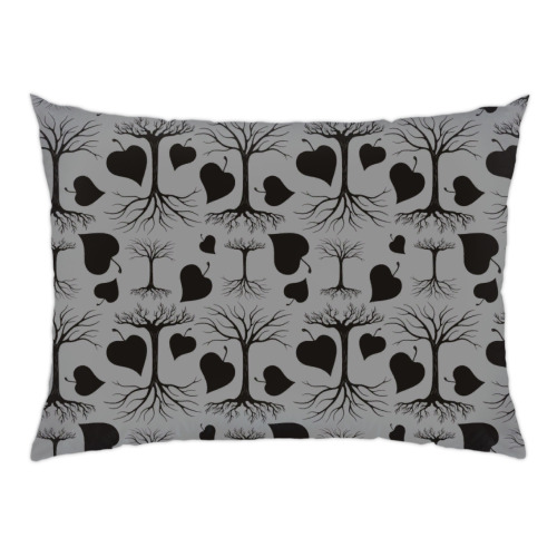 Подушка с принтом Хмурый листопад