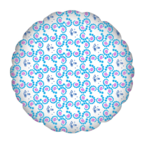 Подушка с принтом Snow mazaik. Fractal pattern.