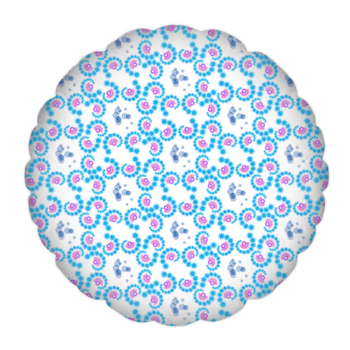 Подушка с принтом Snow mazaik. Fractal pattern.