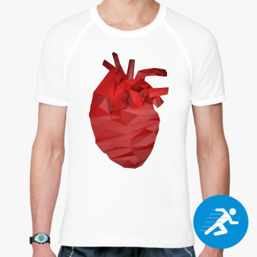 Спортивная футболка Сердце 3D