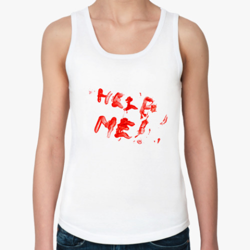 Женская майка с принтом Help me!