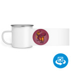 Кружка металлическая белая (круговая запечатка)