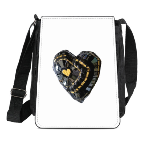 Сумка-планшет Мозаика Чёрное сердце