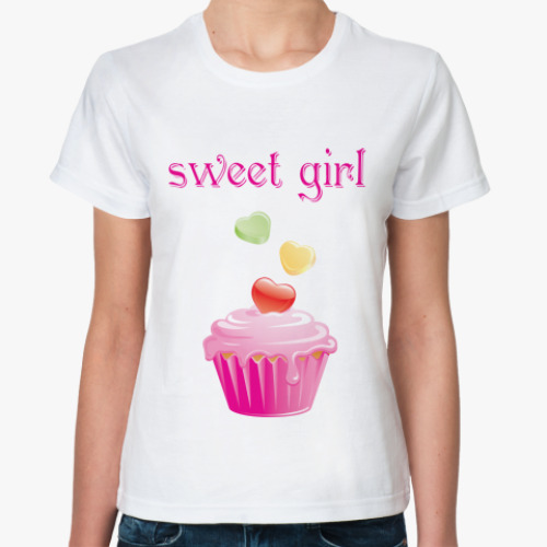 Классическая футболка sweet girl