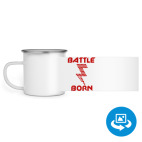 Кружка металлическая белая (круговая запечатка)