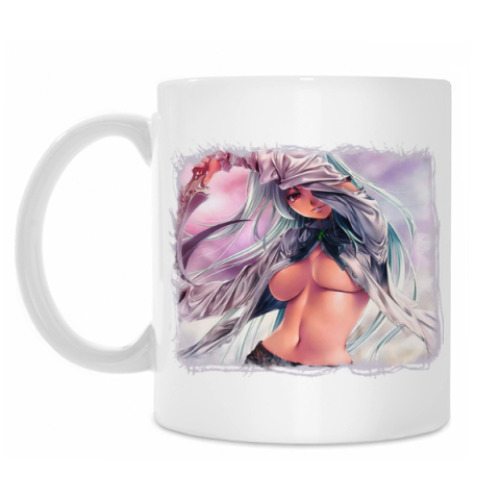 Кружка с принтом Lineage anime girl