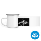 Кружка металлическая белая (круговая запечатка)