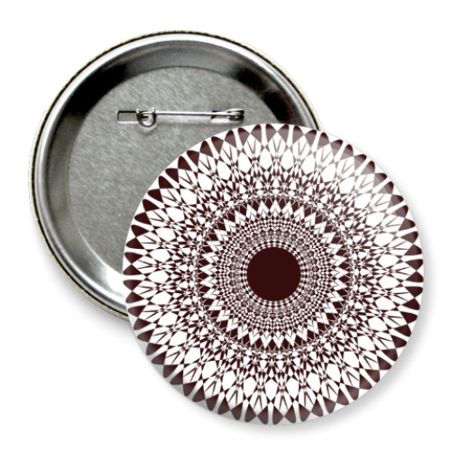 Значок 75мм с принтом 'Ажурная фантазия'