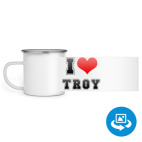 Кружка металлическая белая (круговая запечатка)