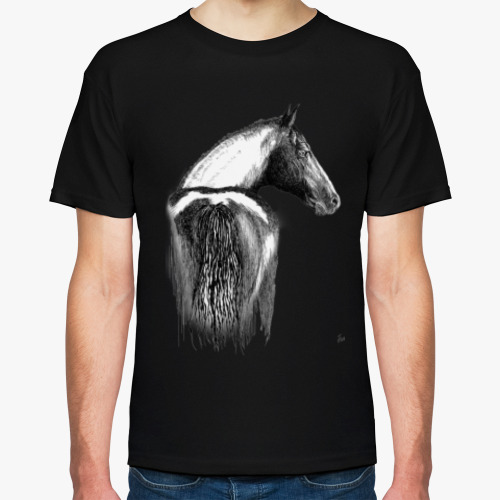 Футболка с принтом Конь