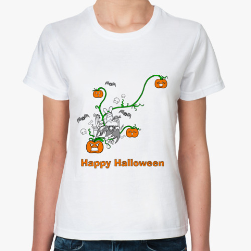 Классическая футболка Happy Halloween