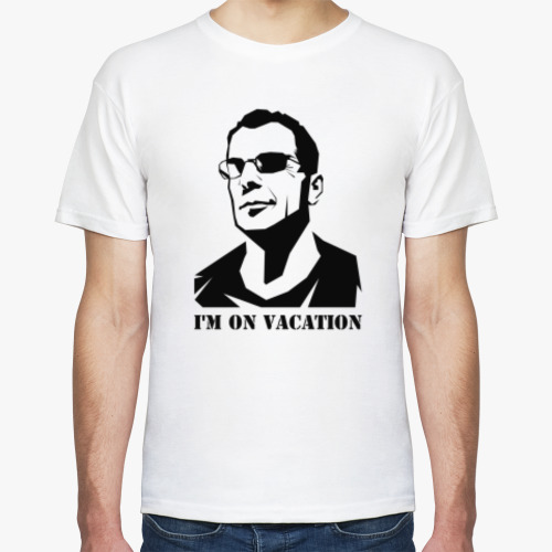 Футболка с принтом I'm on vacation (Bruce Willis) - Die Hard