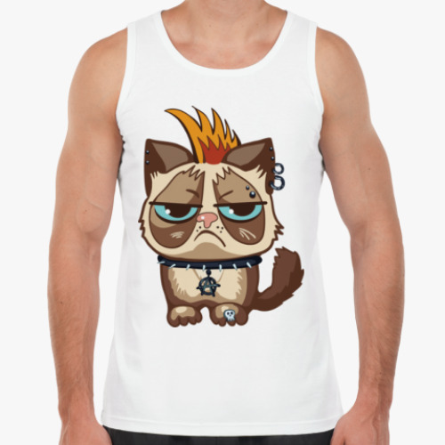Майка с принтом Кот Тард (Grumpy Cat) неформал