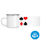 Кружка металлическая белая (круговая запечатка)