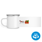 Кружка металлическая белая (круговая запечатка)