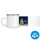 Кружка металлическая белая (круговая запечатка)