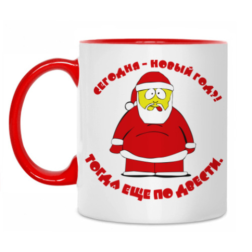 Кружка с принтом Сегодня Новый год
