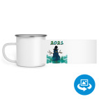 Кружка металлическая белая (круговая запечатка)