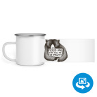 Кружка металлическая белая (круговая запечатка)