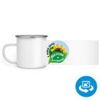 Кружка металлическая белая (круговая запечатка)