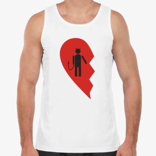 Майка с принтом Половинка сердца