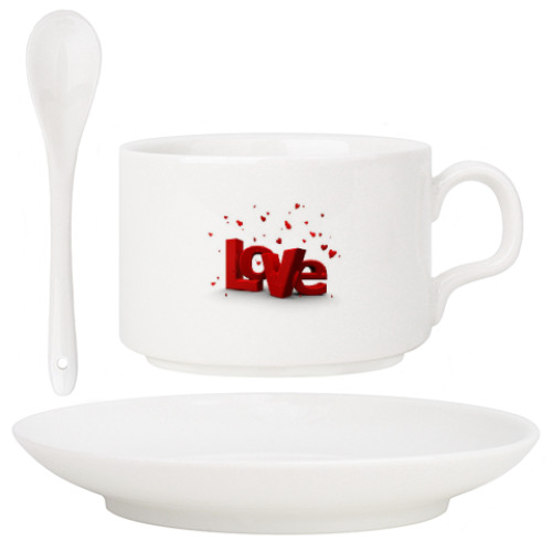 Кофейный набор с принтом ...LOVE...
