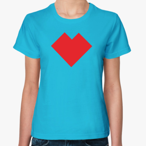 Женская футболка Сердце танграм